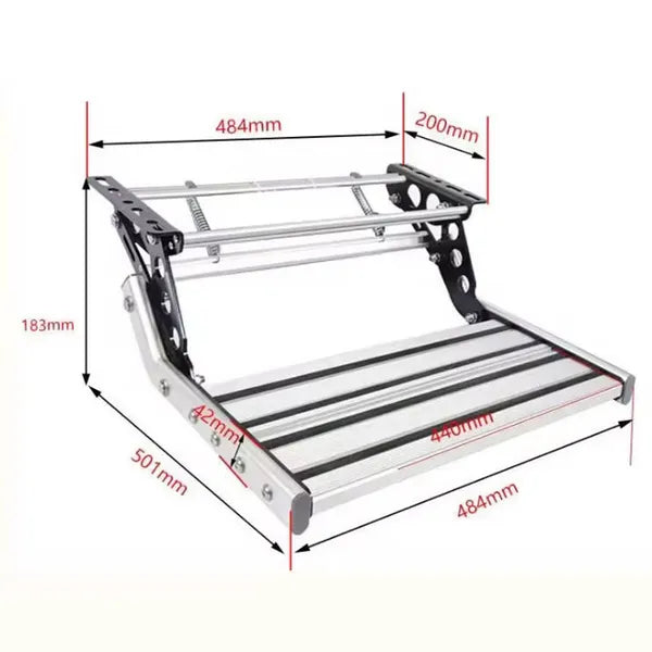 Manual Single Layer RV Step Anti slip Pedals With Enhanced Aluminum Alloy - Image 5