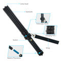 USB Rechargeable LED Flashlight Retractable Torch 3 Mode Zoomable Security