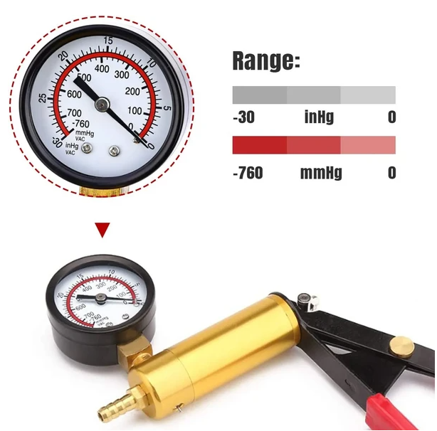 Hand Held Vacuum Pressure Tester Set Brake Fluid Bleeder Bleeding Kit Box - Image 2