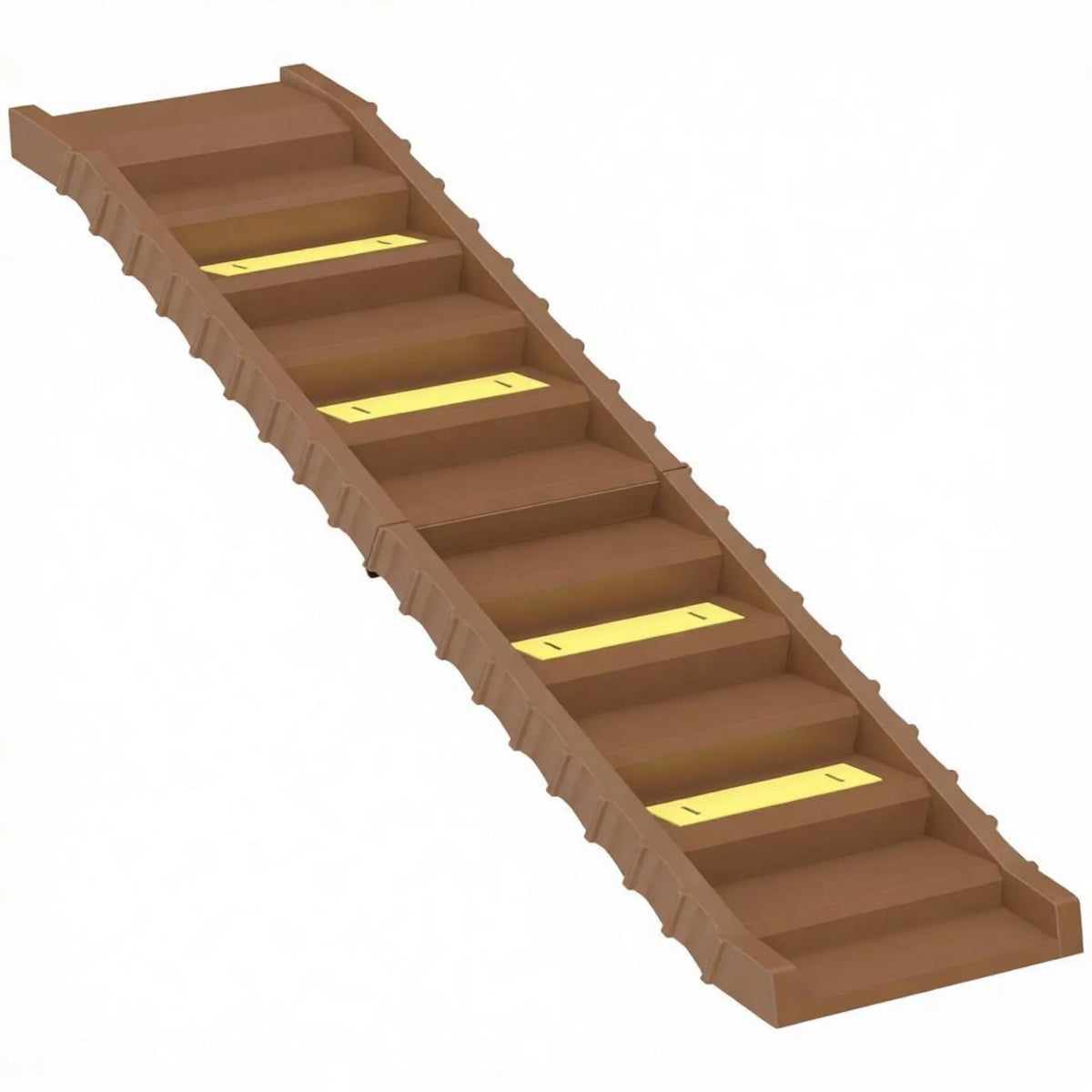 Brown Portable Dog Ramp Foldable Stairs For Medium Small Dogs To Get On Car