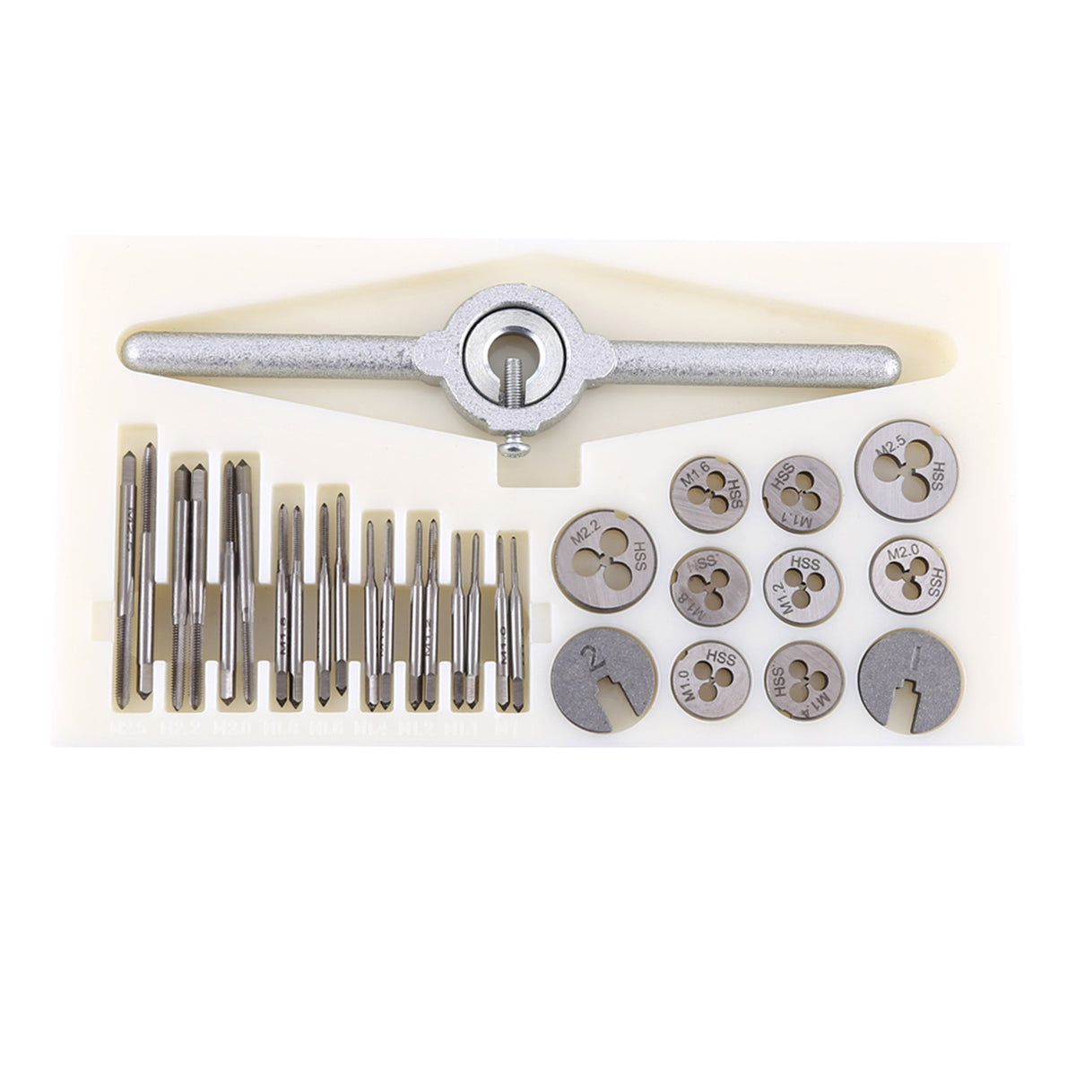30PCS/Set Taps Dies Spanner Set Screw Threading Tapping Hand Tools Kit - Image 2