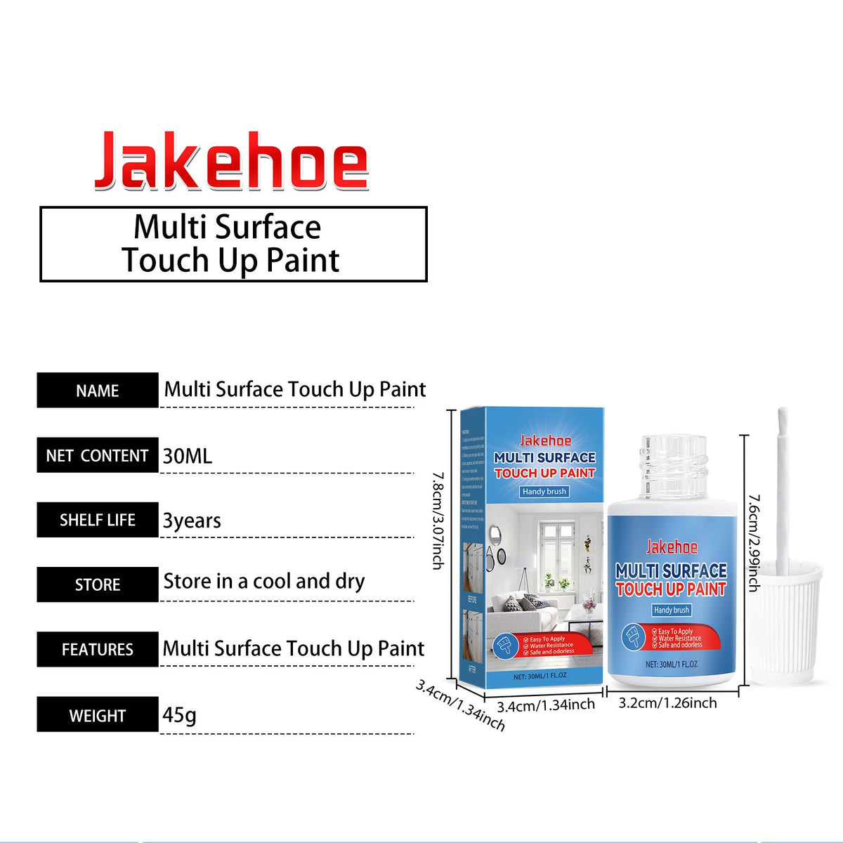 JAKEHOE Multi Surface Touch Up Paint 30 ml / 1 Bottle - Image 5