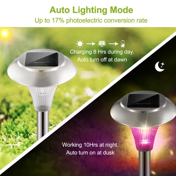 4packs solar garden lights outdoor detail and structure