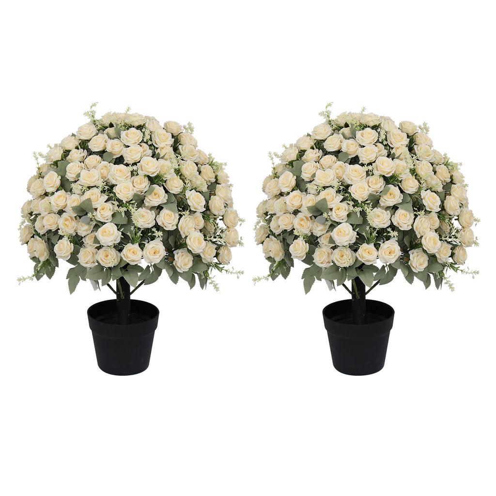 24 Inch Artificial Rose Decoration UV Resistant Lifelike Faux Floral Plants - Image 4