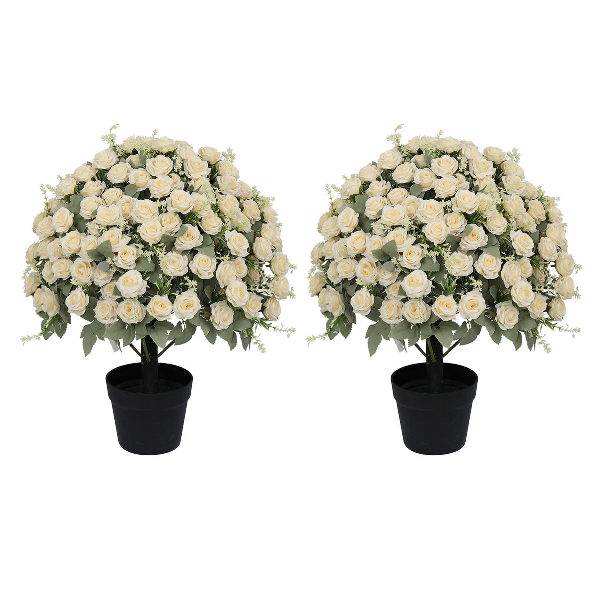 24 Inch Artificial Rose Decoration UV Resistant Lifelike Faux Floral Plants - Image 4