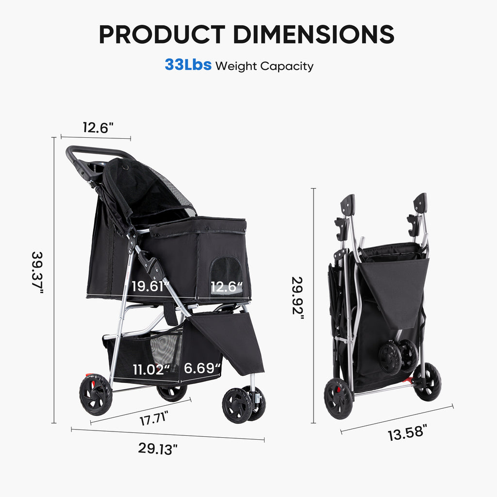 cat and dog pet cart in use lifestyle