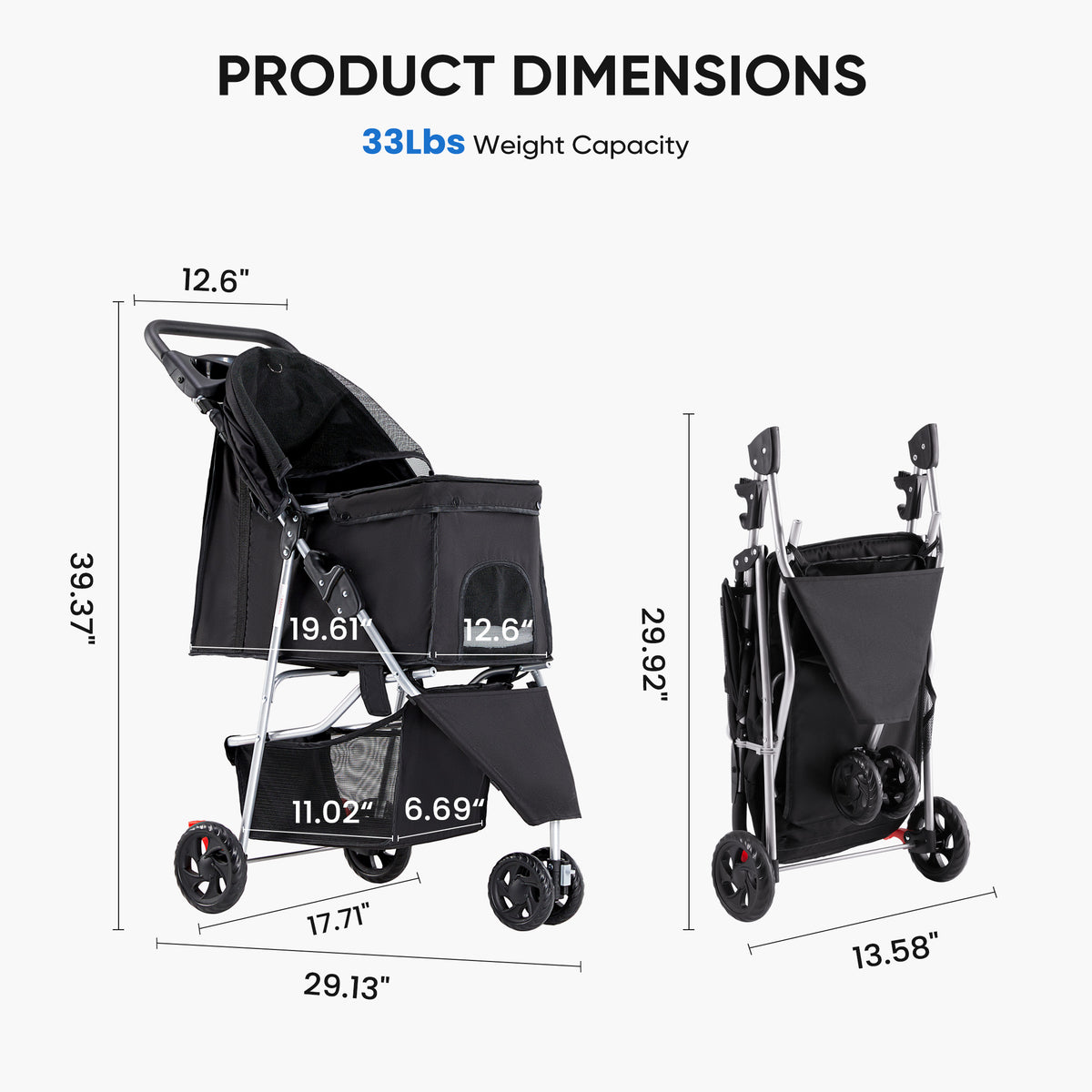cat and dog pet cart in use lifestyle