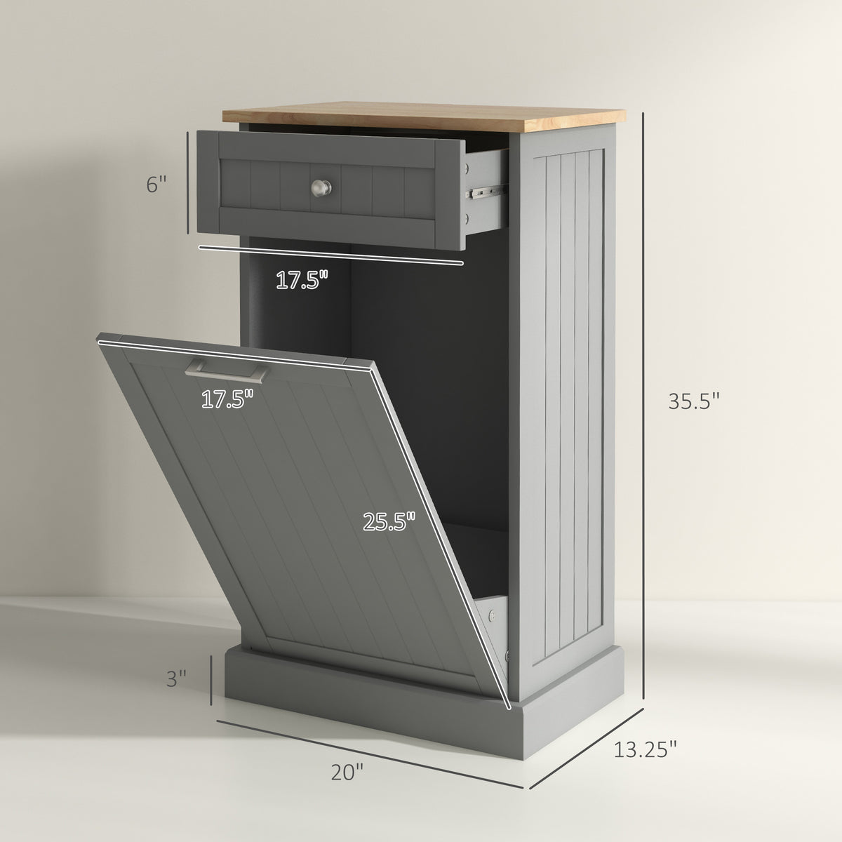 Kitchen Tilt Out Trash Bin Cabinet Free Standing Recycling Cabinet Trash Can