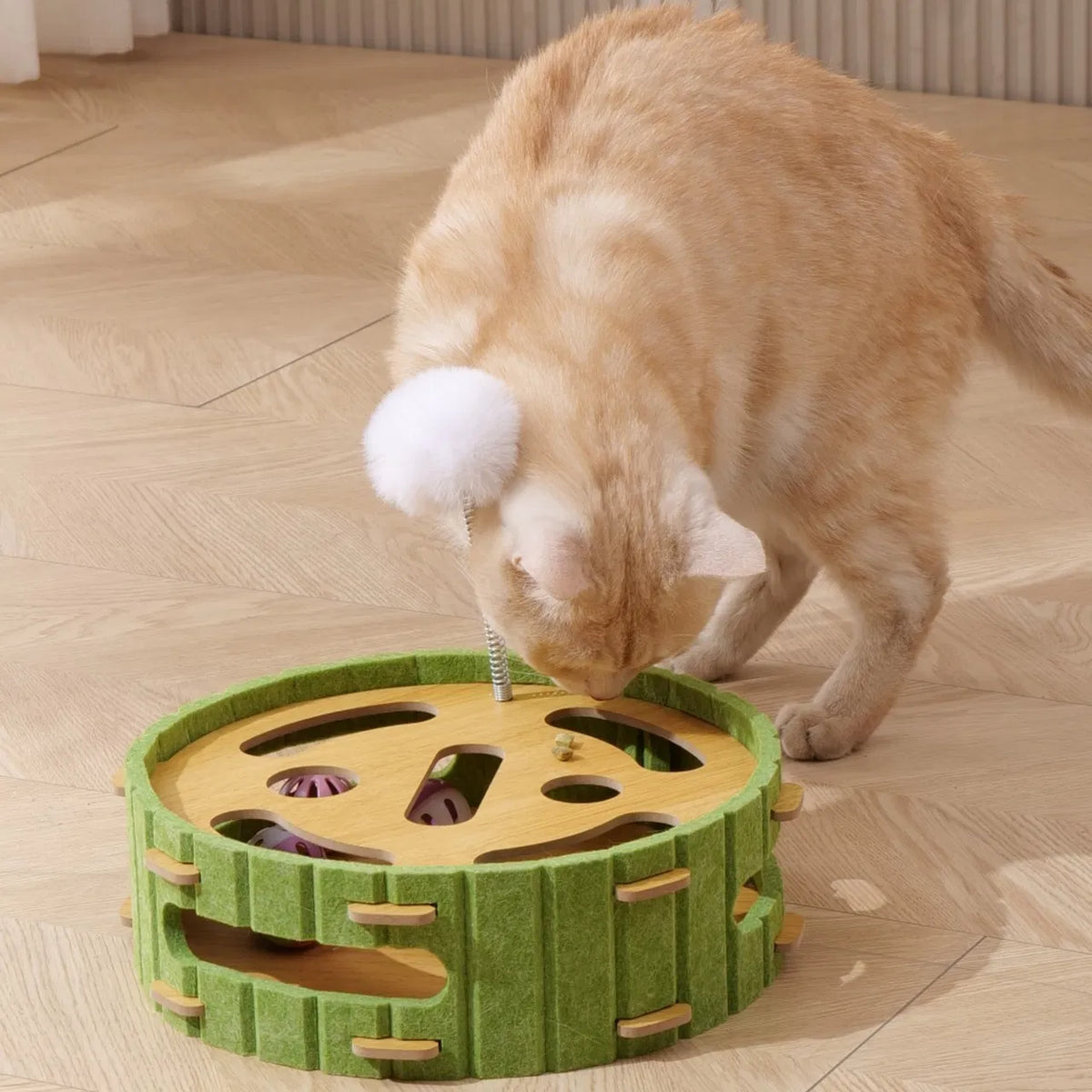 Eco Friendly Cat Scratcher Toy with Interactive Balls KittenLounge Furniture - Image 2