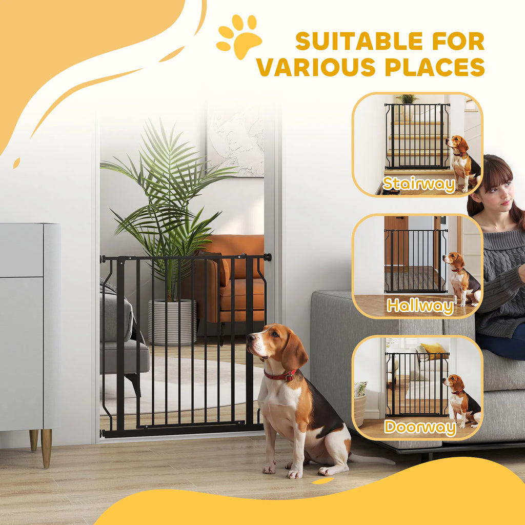 30" 34" Easy Install Pet Gate w/ Door & Double Locking System Extra Wide Dog - Image 5