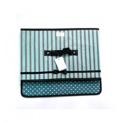 blue foldable fabric storage cube with lid for home organization