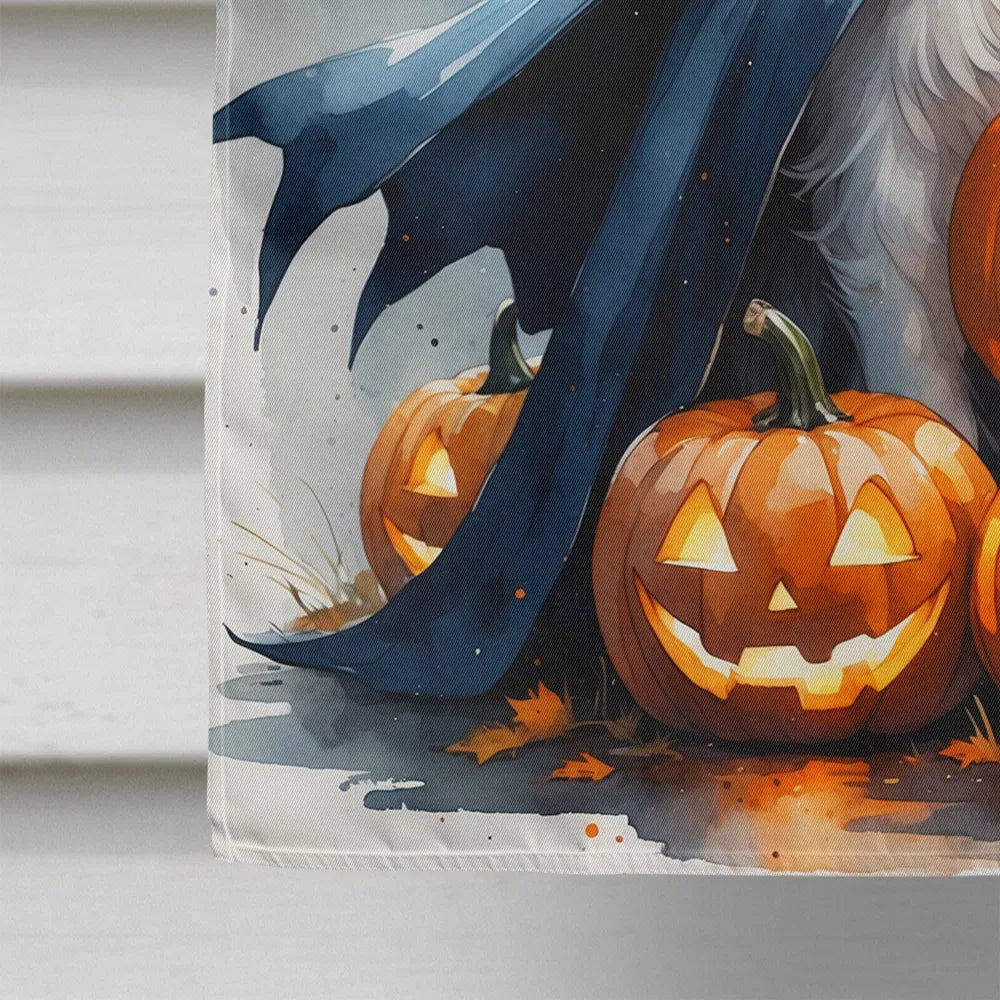 Border Collie Puppy Halloween House Flag Large Porch Sleeve Pole Decorative - Image 2