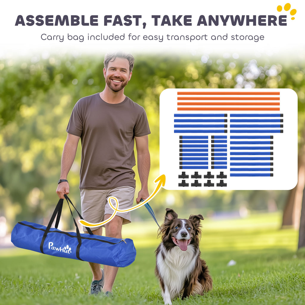 4 Pieces Dog Agility Equipment Dog Agility Course Backyard Set with Adjustable - Image 2