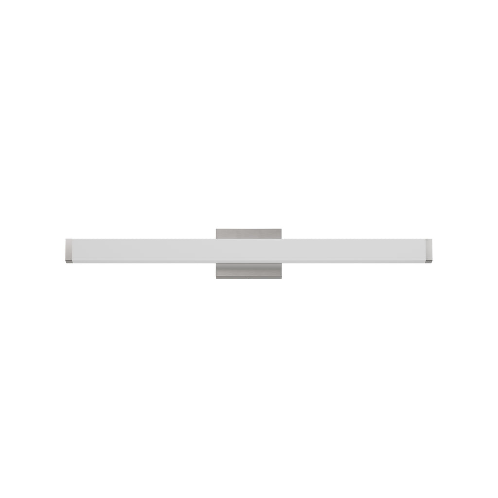 bathroom vanity light brushed nickel packaging and components