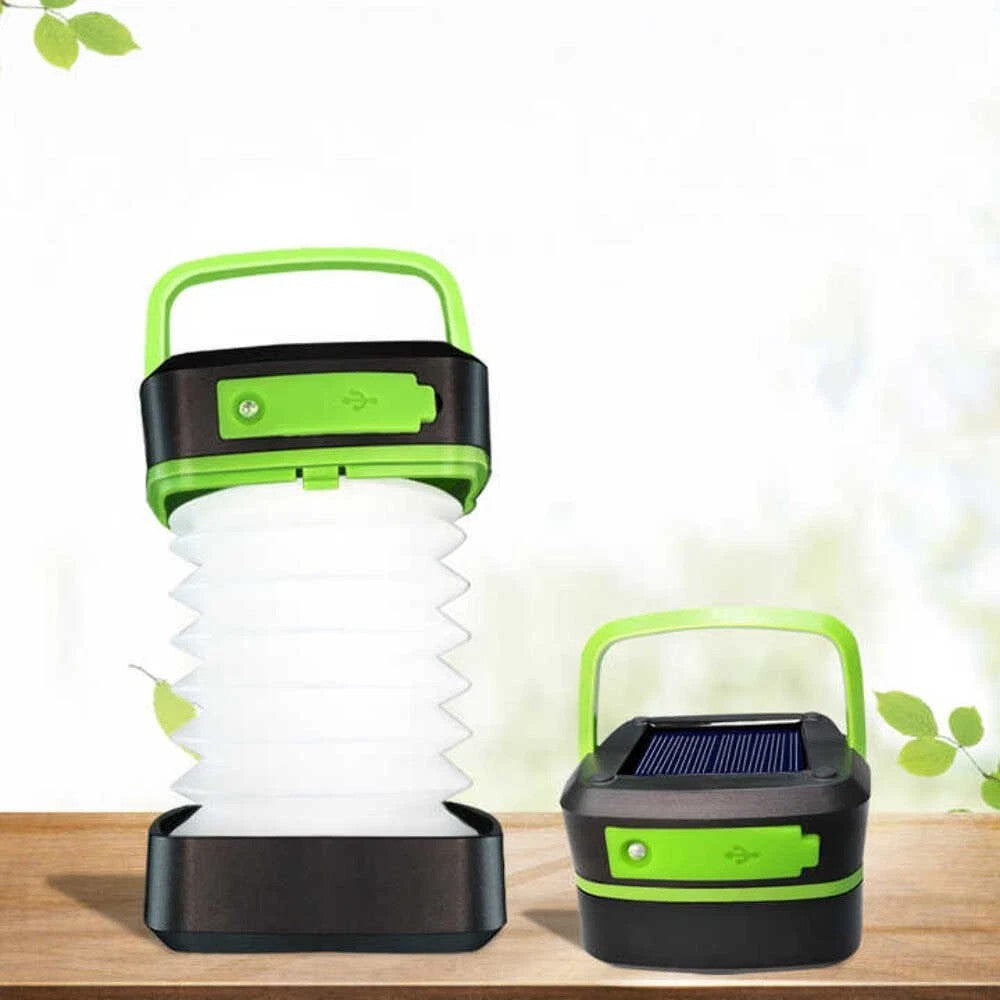 Solar Camping Lantern Rechargeable Foldable Waterproof 3 Mode LED Power Bank - Image 3