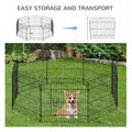 24inch 8 Panel Dog Playpen Octagon Pet Exercise Playpen Crate Foldable Dog Cage