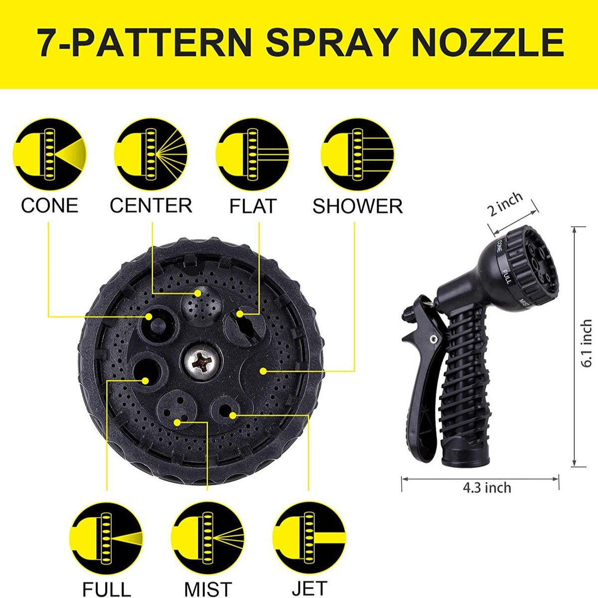 garden hose car wash flower dimensions and features
