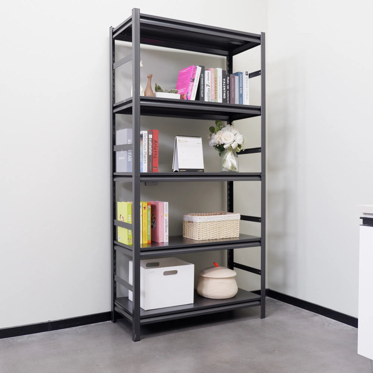 H72 * W35.4 * D15.7 Storage Shelves 5 Tier Heavy Duty Metal Shelving Unit - Image 5