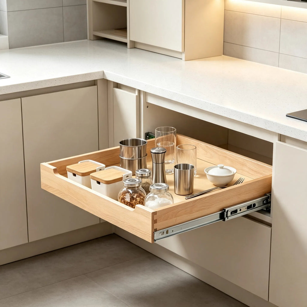 20" x 21" 20" 21" Pull Out Cabinet Organizer Soft Close Slide Shelf For Kitchen - Additional View 6