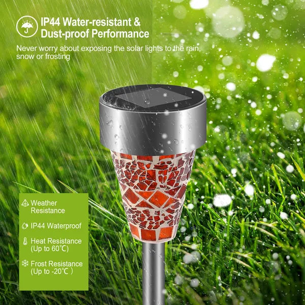 6packs solar garden lights outdoor detail and structure