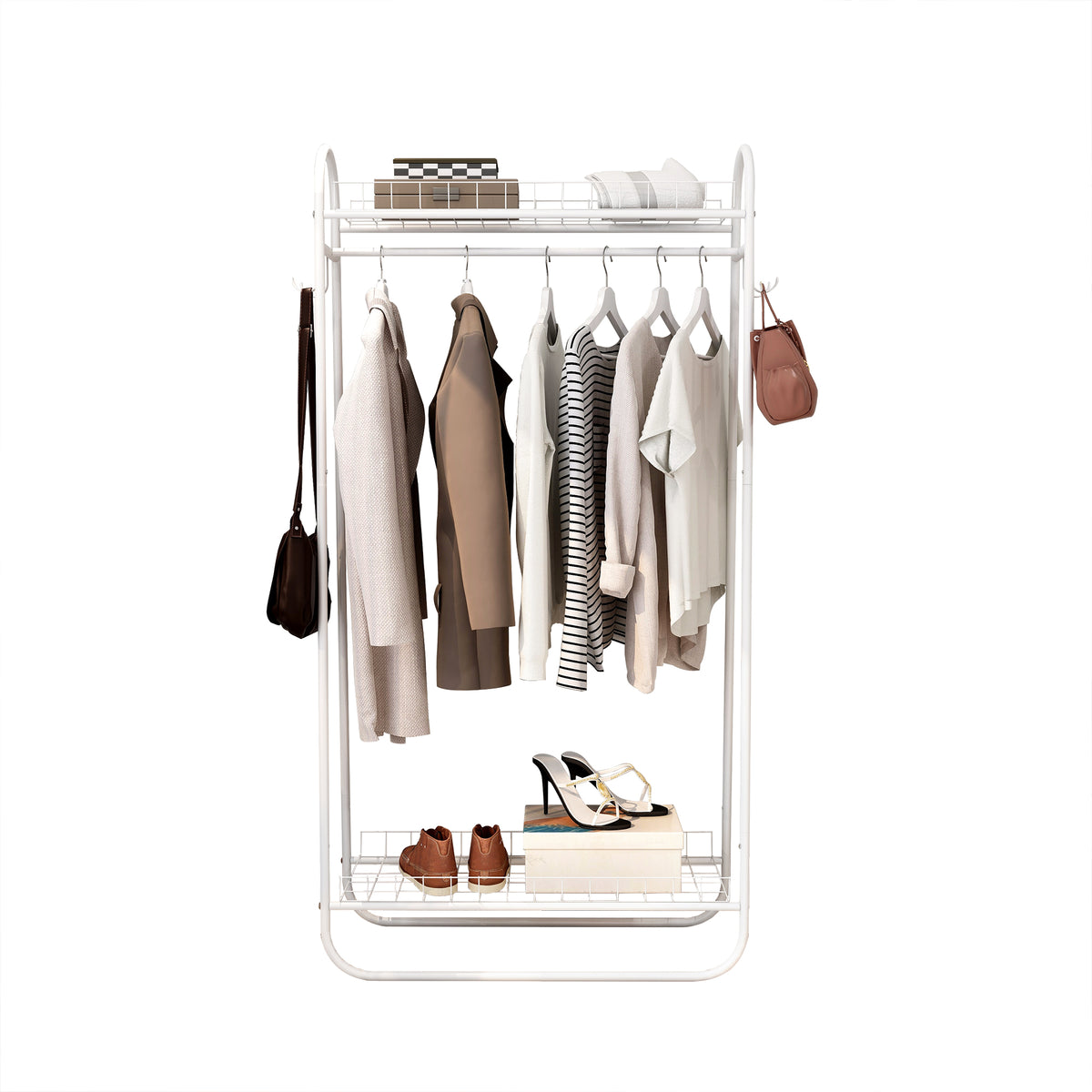 Garment Rack Freestanding Heavy Duty Clothing Rack Metal Rolling Clothes Rack - Image 5