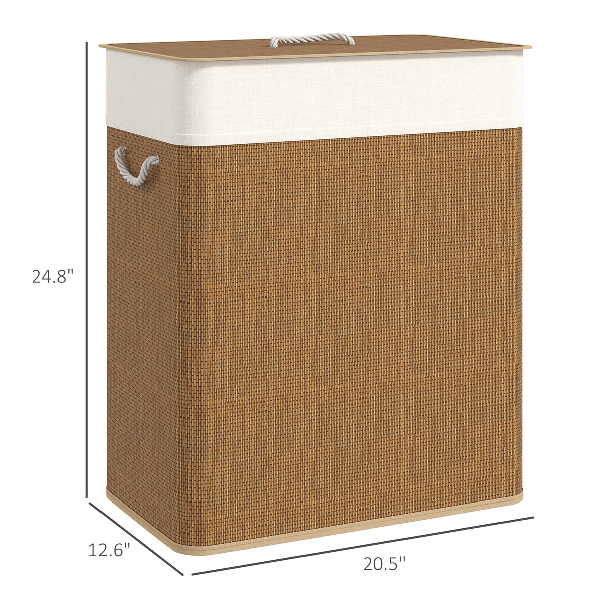 Double Laundry Hamper with Lid