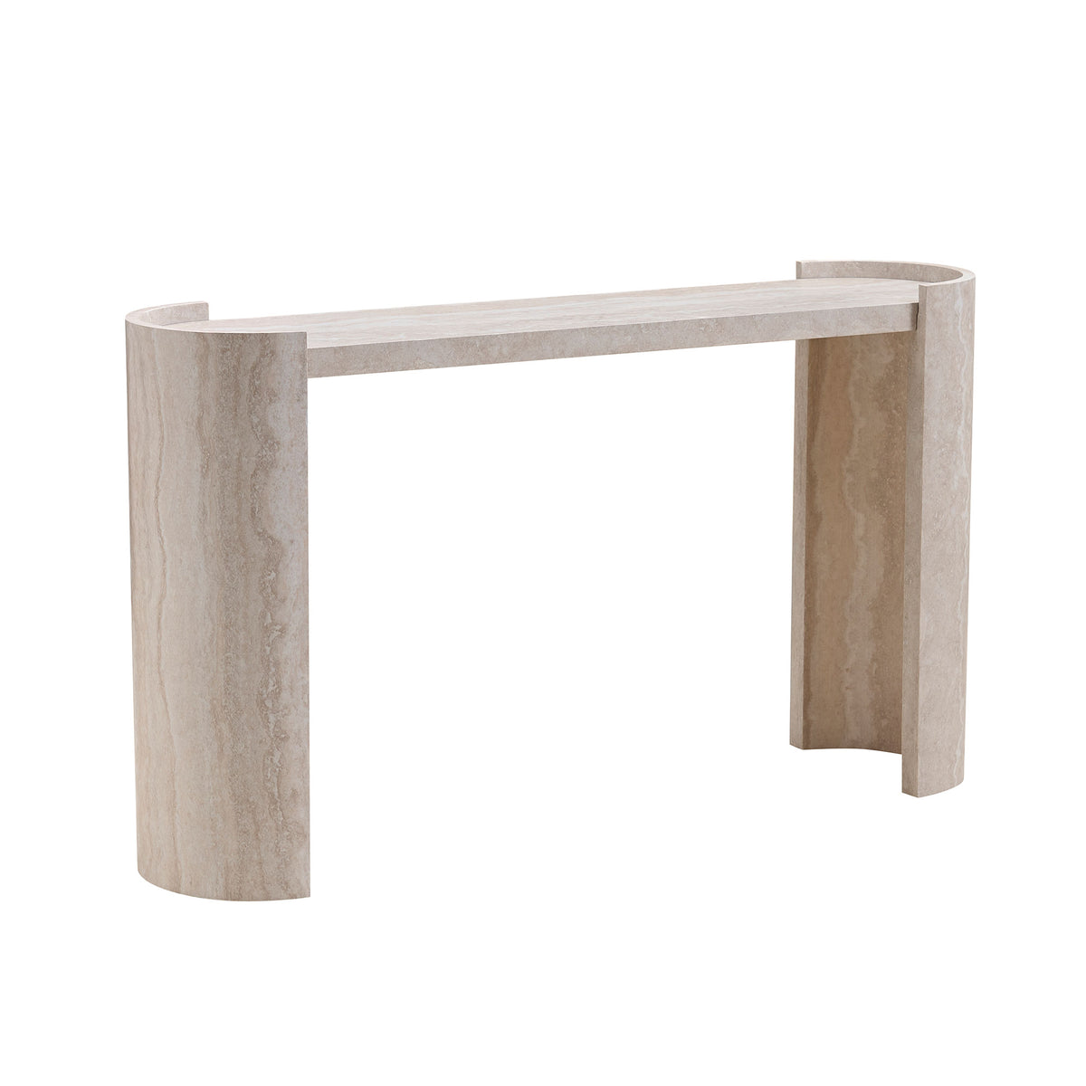 53-Inch Faux Marble Entryway Console Table
