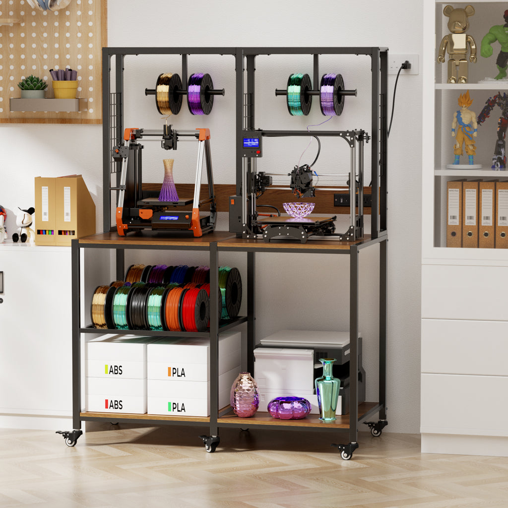 Double 3D Printer Stand With Filament Storage Heavy Duty Metal Frame Dual 3D - Image 5