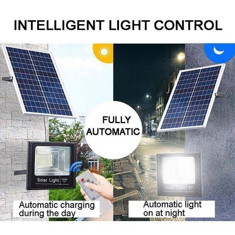 3200 Ft2 Solar Street Light Dusk To Dawn Garden Working Spotlight Flood Lamp UK - Image 2
