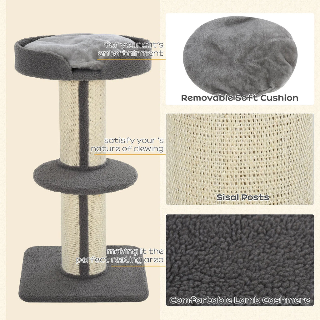 Cat Tree Kitty Tower with Sisal Mat Scratching Post Cat Bed Cushion Perch