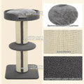 Cat Tree Kitty Tower with Sisal Mat Scratching Post Cat Bed Cushion Perch