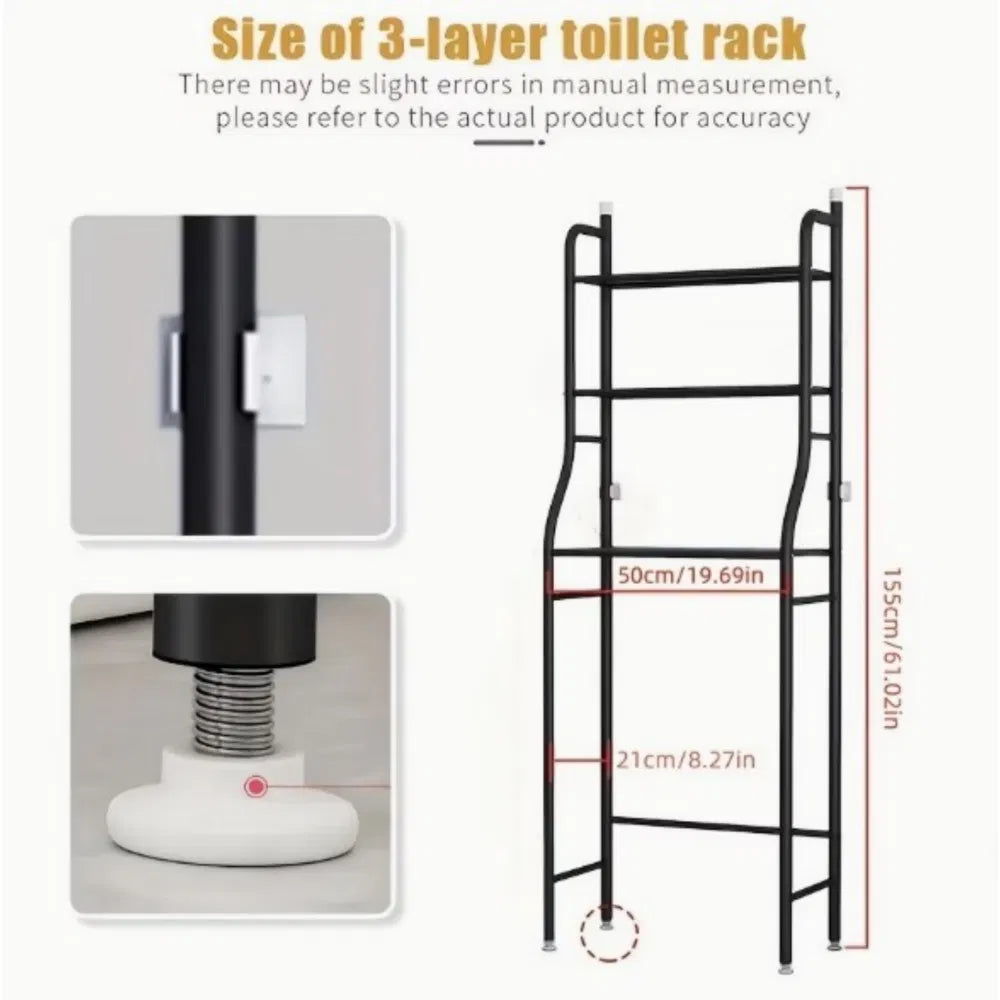 Over The Toiletstoragerack Tier Freestanding Bathroom Organizer Shelf Anti - Image 5