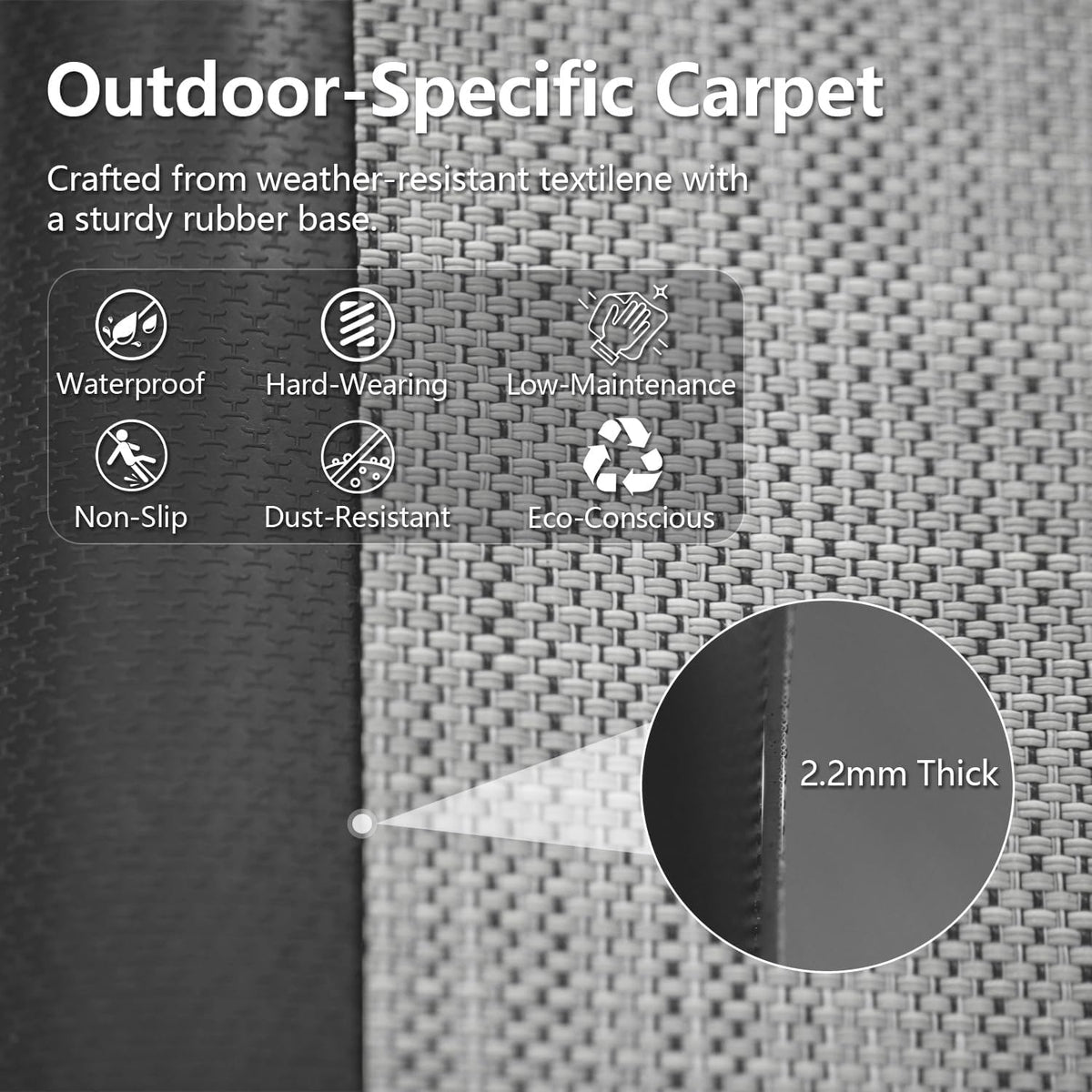 8x14Ft Resin Outdoor Storage Shed Plastic Garden Shed With Carpet Outside - Image 2