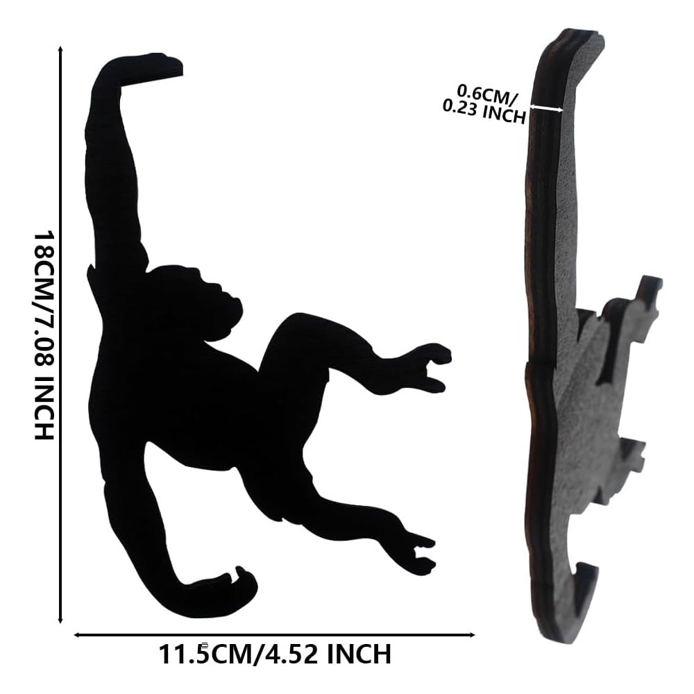 Monkey Wall Hook Funny Hanging Orangutan Silhouette Decor Hook Wall Mounted - Image 2