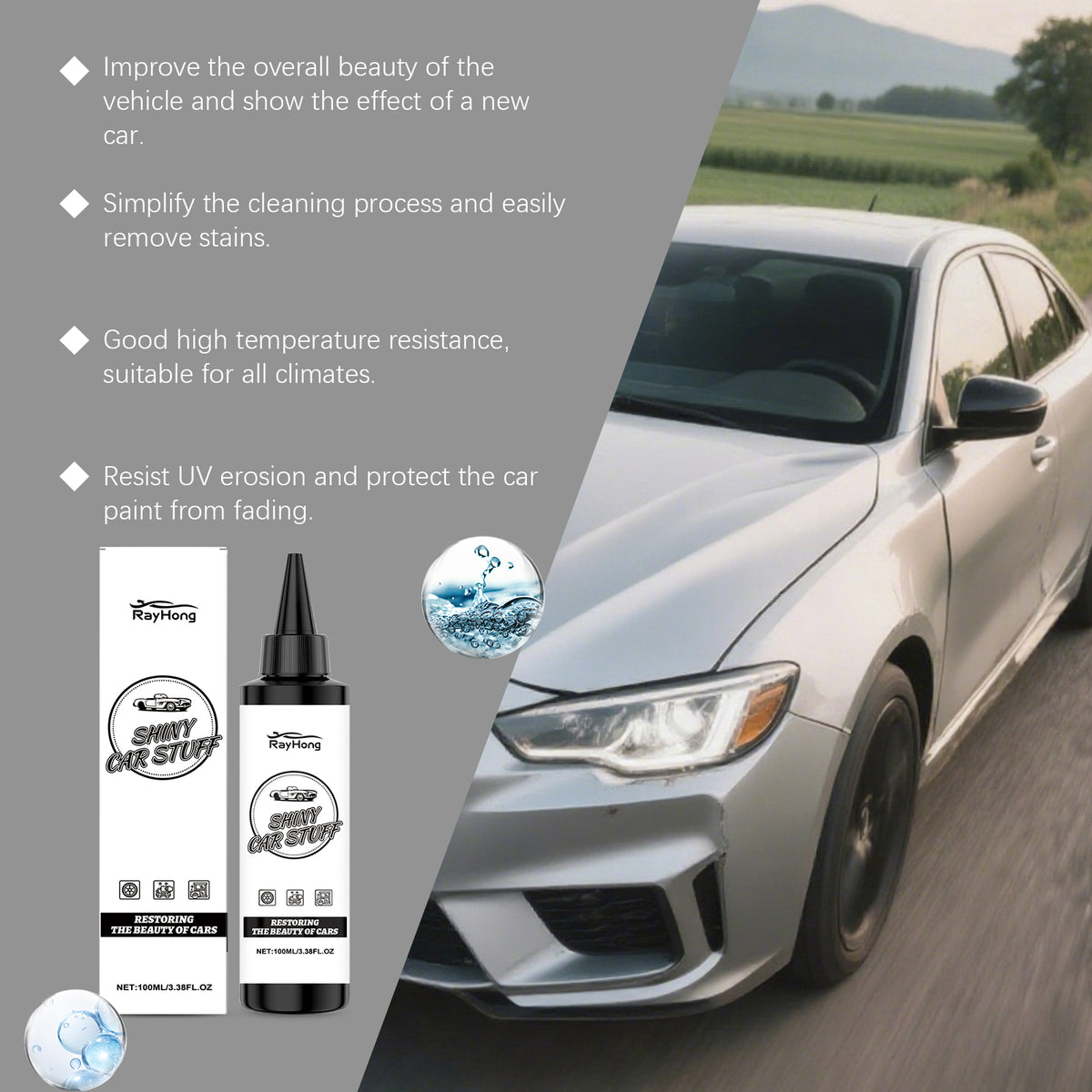 Car Coating Agent UV Protection Waterproof Mirror Shine Paint Sealant - Image 3