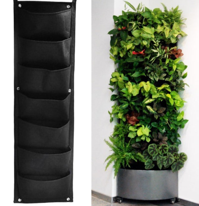 wall garden hanging planting bags main view