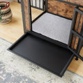 Dog Crate Furniture Wooden Dog Crate Table 27.48" Dog Kennel with 2 Sliding