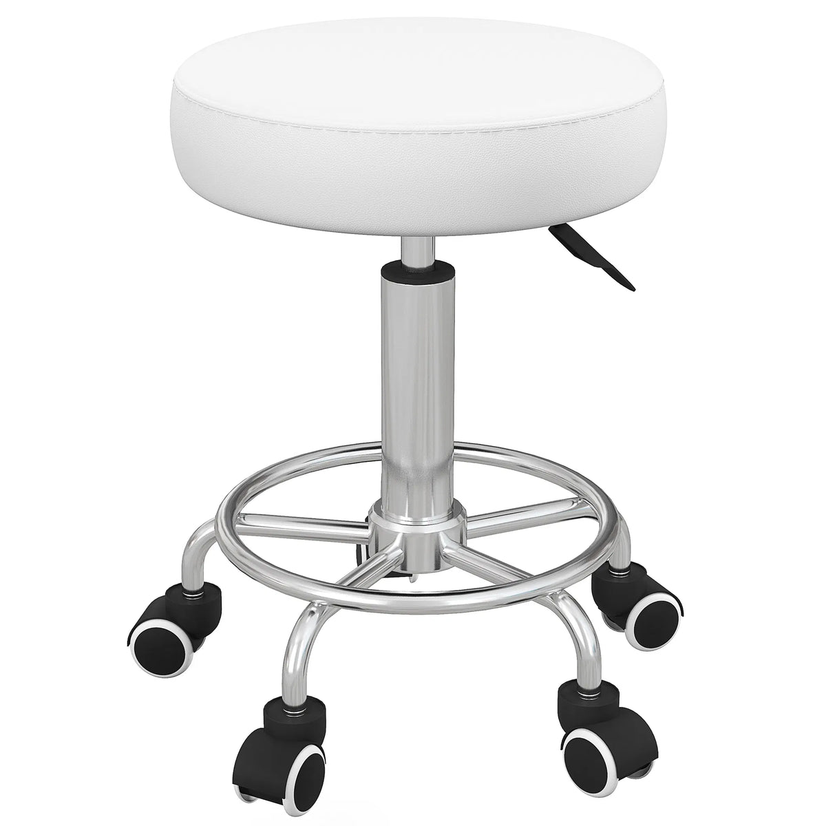 Vinsetto Salon Stool with Adjustable Height PU Leather Barber Rolling Massage