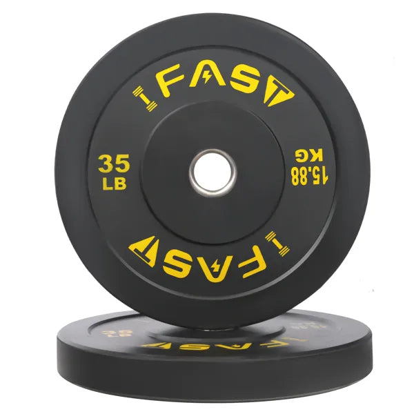 Olympic Weight Plates Rubber Bumper Plates 2 Inch Steel Add 35lb Bundle - Image 3