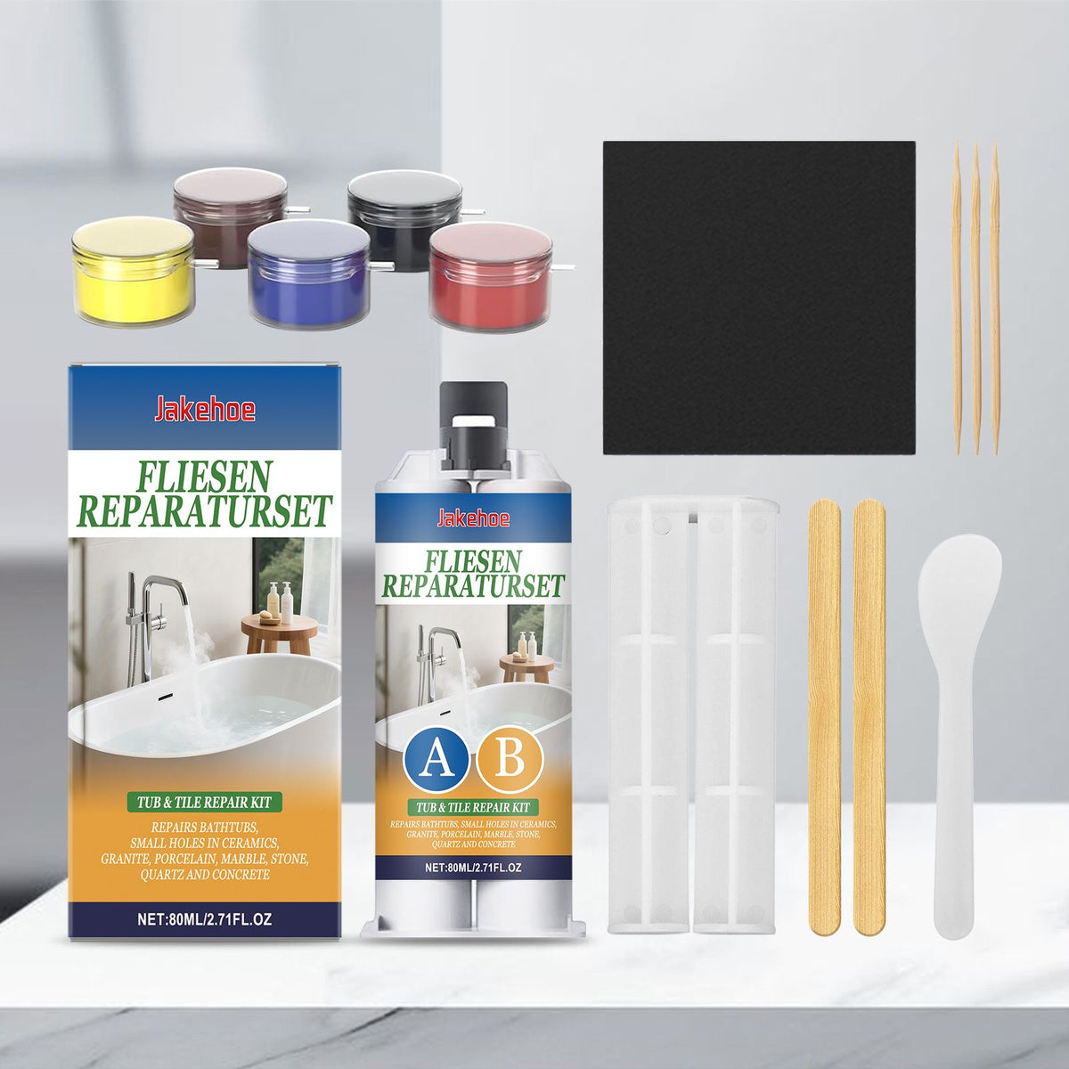 JAKEHOE Tile Repair Kit 80 ml Kit - Image 2