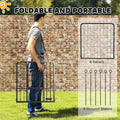 6 Panels Heavy Duty Dog Playpen Outdoor Indoor with Door & Strap 24" Height