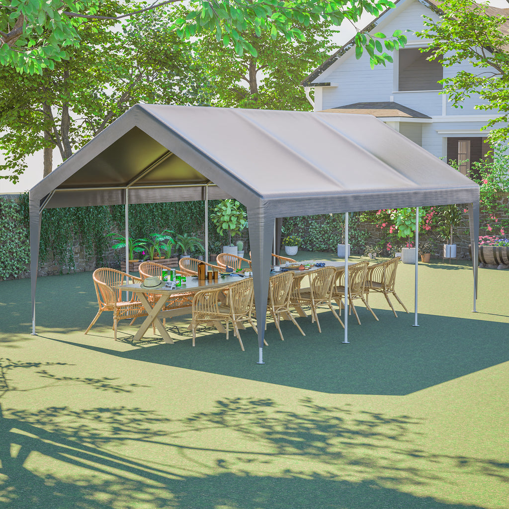 13'x20' Canopy with 2 Roll Up Doors Waterproof Party Tent Carport & Storage - Image 2