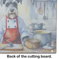 NEW Schnauzer The Chef Glass Cutting Board Decorative Tempered Glass Kitchen