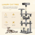 52" Multi Level Cat Tree Tower Kitten Scratcher Activity Center Play House