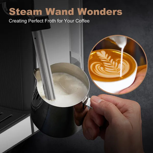 Geek Chef Espresso Machine Cappuccino & Latte Machine With ESE POD Filter &