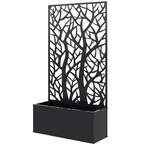 Garden Bed Galvanized Planter Garden Bed With Privacy Pan - Image 3