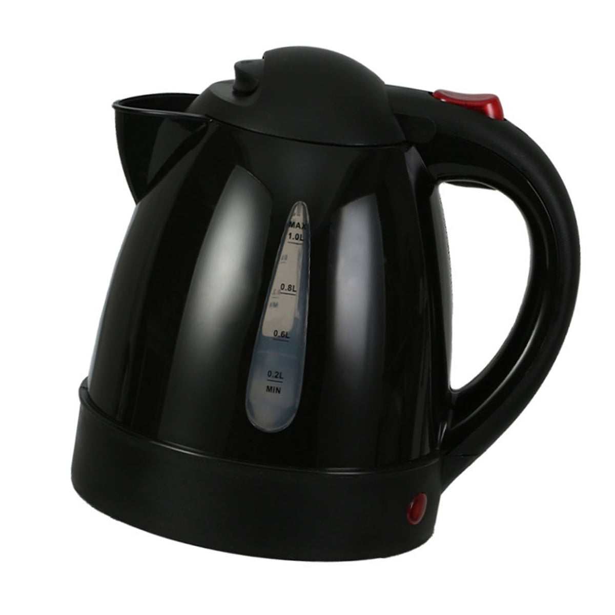 Electric Kettle 150W 1L Black Road Hot Water Boiler Stainless Steel Liner Auto