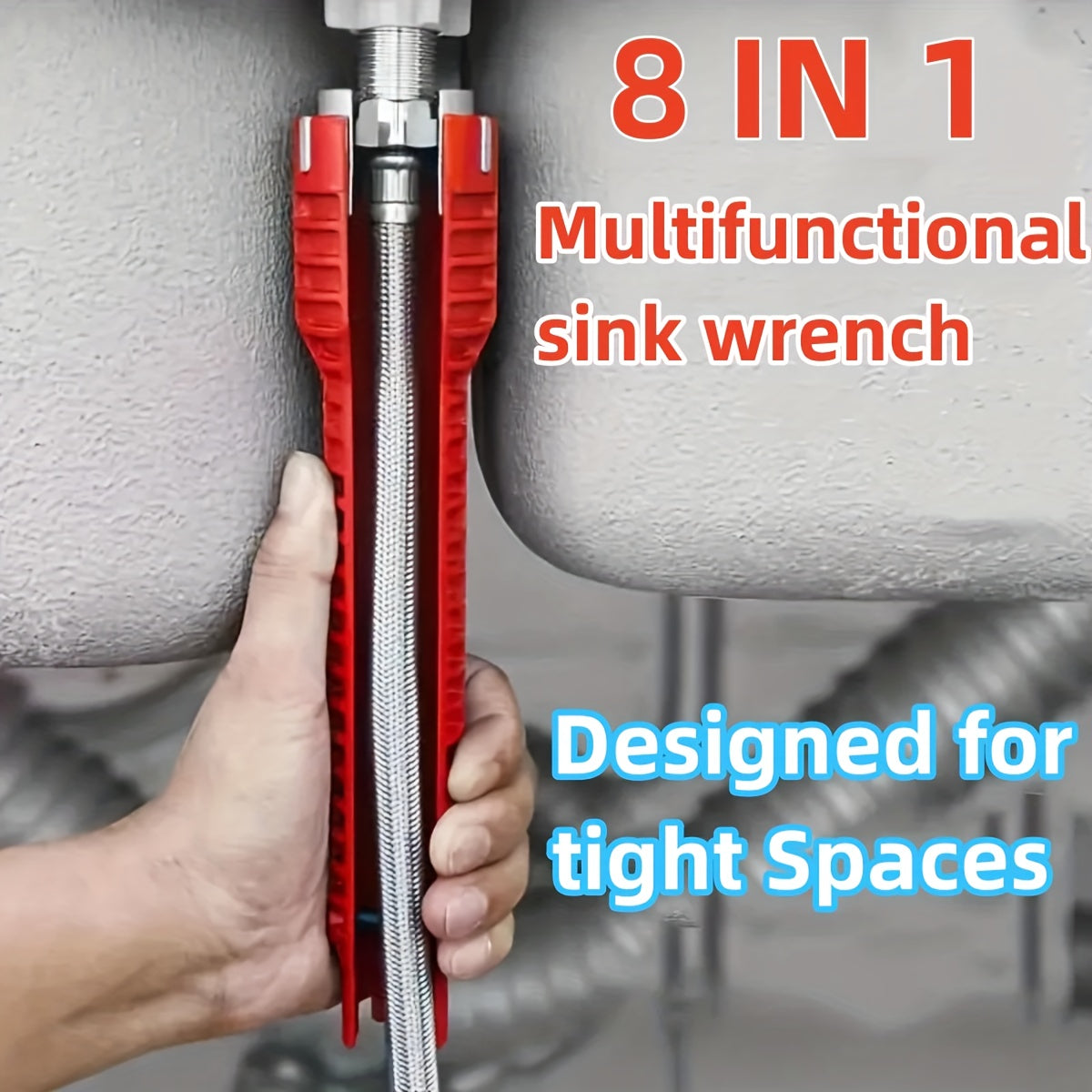Sink Faucet Installer Tool 14 in 1 Faucet Wrench Multi functional Pipe - Image 3