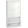 Slim Shoe Storage with 3 Flip Drawers and Adjustable Shelves Shoe Cabinet