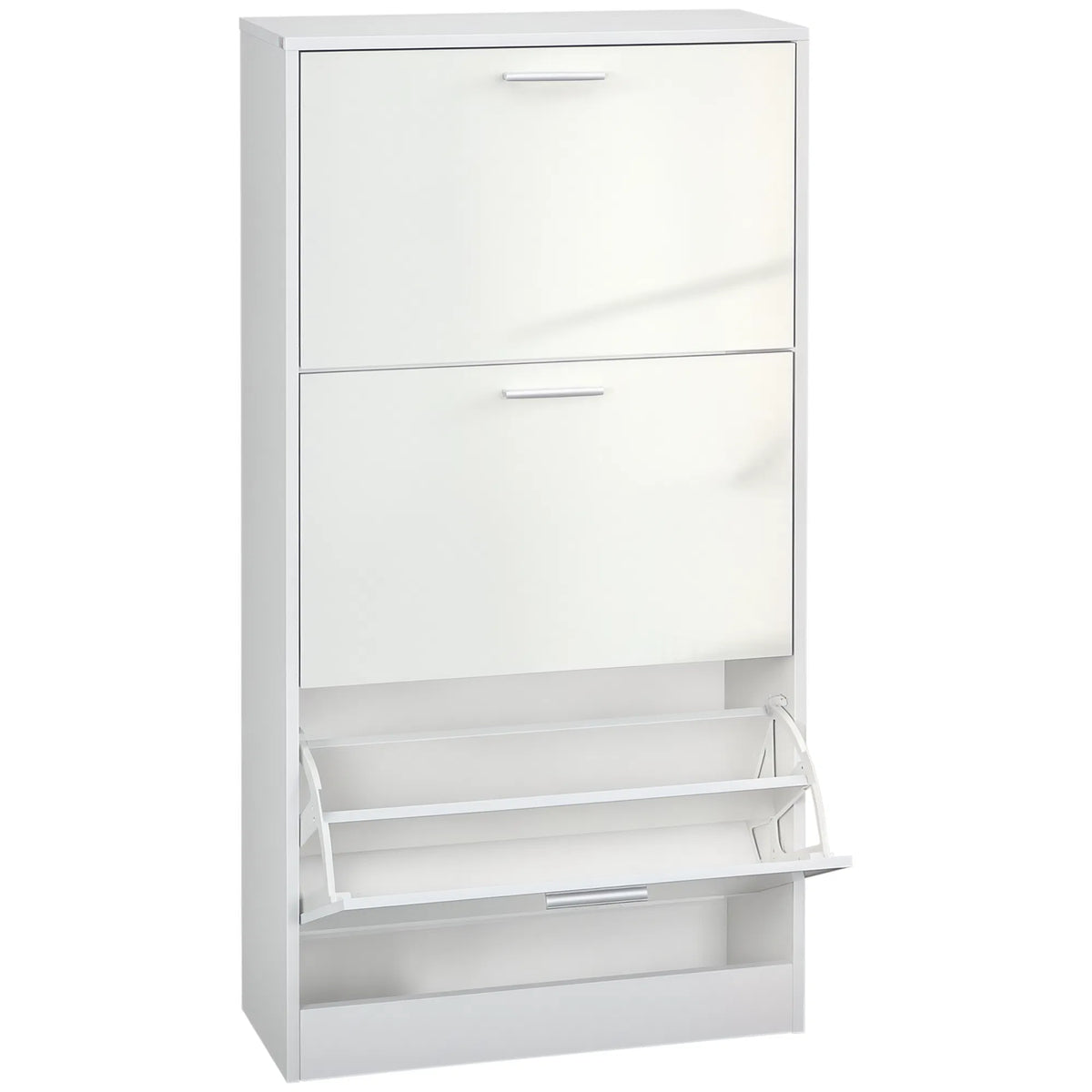 Slim Shoe Storage with 3 Flip Drawers and Adjustable Shelves Shoe Cabinet